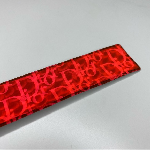 Dior Neon Orange Vinyl Slap Bracelet - Picture 3 of 8